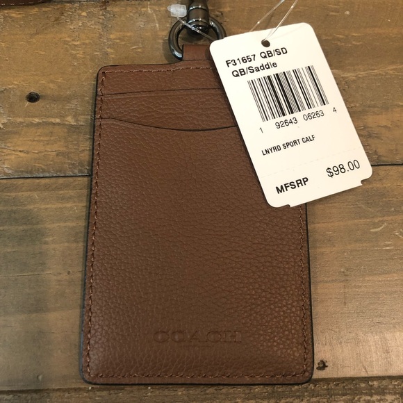Coach Accessories - NWT Authentic Coach Sport Calf Leather ID Lanyard